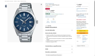 Reloj Casio Edifice por $1,490 | Oferta Amazon