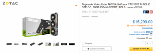Zotac RTX 5070 Ti SOLID SFF OC 16GB por $15,299 | CyberPuerta