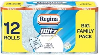 Regina Blitz Household Towels – 12 Rolls - 70 Sheets Per Roll (discount at checkout)