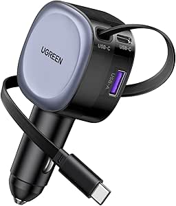 UGREEN Intrekbare autolader 75W sigarettenaanstekervoor €20,98 bij Amazon