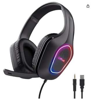 Auriculares gaming ligeros con iluminación LED Trust GXT 419 Rayne por 17.69€