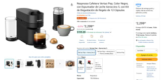 Nespresso Vertuo Pop Negro con Aeroccino 3 por $2,299 | Amazon