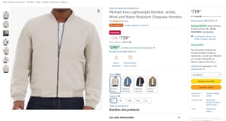 Chamarra bomber ligera Michael Kors para hombre por $740 en Amazon