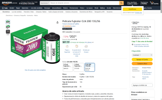 Película Fujicolor CLN 200 135/36 por $202 | Amazon