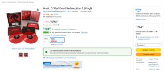 Music Of Red Dead Redemption 2 (Vinil 2LP) por $595 en Amazon