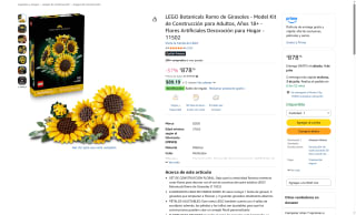 Kit LEGO Botanicals Ramo de Girasoles por $879 | Oferta Amazon