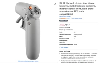 DJI RC Motion 2 voor €81,33 bij Amazon