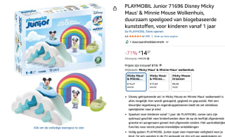 Playmobil Junior & Disney 71696 Micky Mouse en het wolkenhuis voor €14,27 bij Amazon