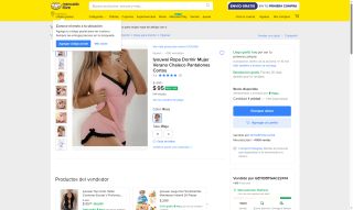 Ropa de dormir mujer verano por $95 | Ahorro Mercado Libre