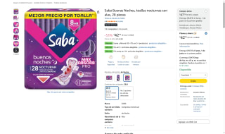 Toallas SABA XL Buenas Noches 28ud por $42 | Oferta Amazon