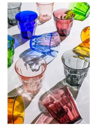 Gobelet 25 cl en verre PICARDIE coloris marine à 1,99€