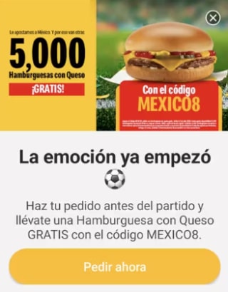 Hamburguesa de Queso Gratis | McDonald's