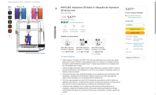 Impresora 3D Anycubic Kobra X por $5,678 | Oferta Amazon