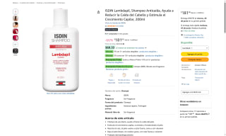 Champú Anticaída ISDIN 200ml por $181 | Amazon (Oferta)