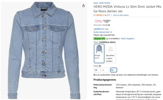 VERO MODA spijkerjasje voor €10,64 bij Amazon