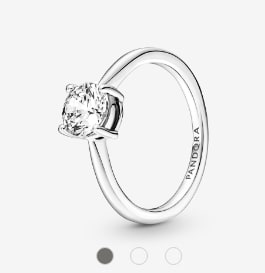 Anillo Solitario en Plata de Ley Brillante Rebaja $41.700 Solo en PandoraOficial.cl