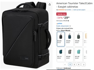 American Tourister rugzak Take2Cabin voor €29,89 bij Amazon