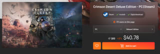 Crimson Desert Deluxe Edition (PC) por $727 | Instant Gaming