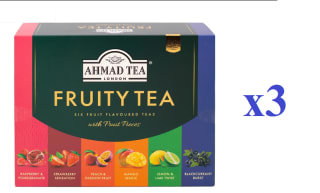 3 x Ahmad Tea Fruitytea Surtido de Té Negro y Verde 6 Variedades 60 Bolsitas a 14.97€