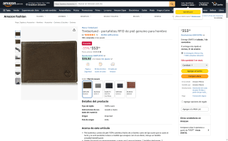 Billetera RFID Piel Timberland por $354 | Oferta Amazon