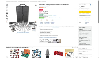 Kit de Herramientas 140 Piezas por $1202 | Oferta Amazon