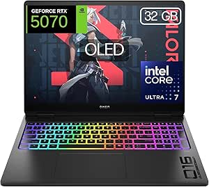 Portátil Gaming HP OMEN MAX OLED Ultra 7-255HX, 32GB, 1 TB, NVIDIA GeForce RTX 5070