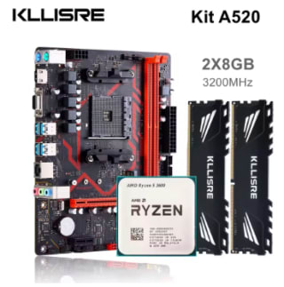 Kllisre A520 kit de placa base AMD Ryzen R5 3600 cpu DDR4 16GB 3200MHz por 125,99€