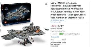 LEGO Marvel Super Heroes - S.H.I.E.L.D. Helicarrier voor €274 bij Amazon