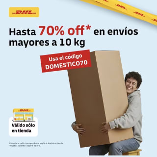 Cupón DHL: 70% de Rebaja en Envíos Mayores a 10kg