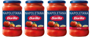 4 x Salsa napolitana Barilla sin gluten tarro 400 g. por 6.38€