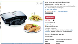 Tefal Ultracompact SM1552 - Tosti-apparaat voor €19,99 bij Amazon