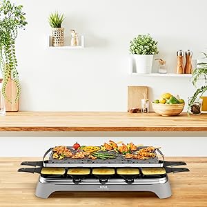 Appareil à raclette & Pierrade Tefal, Fonte parfaite du fromage à 69,99€