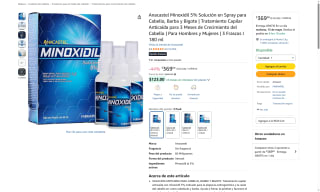 Anacastel Minoxidil 5% para 3 Meses por $369 | Oferta Amazon