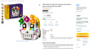 LEGO Altar de Muertos Calavera Decorativa 40811 por $306 en Amazon