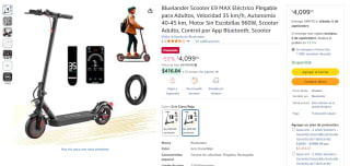 Scooter Eléctrico 960W 40km Autonomía por $4,099 | Oferta Amazon