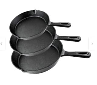 Sartenes de Hierro Fundido Juego de 3 Piezas SKILLET $12.990 Oferta en Sodimac, Chile