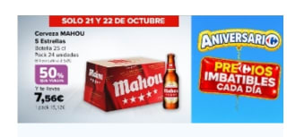 50% que Vuelve en Cervezas en Carrefour