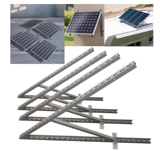 Lot de 4 panneaux solaires réglables de 0 à 90 ° à 79,99€
