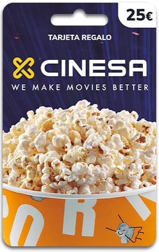 Tarjeta regalo Cinesa de 25€ por solo 21€ en Amazon