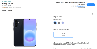 Samsung Galaxy A57 5G 256GB por $5,847 | Banamex MSI