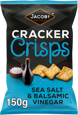 JACOB'S Cracker Crisps 150g (Salt & Balsamic) £1.24