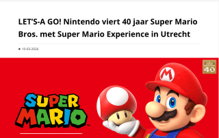 Bezoek gratis de Super Mario Experience in Utrecht