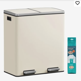 JOYFURNOS Poubelle double à pédale, 2 seaux amovibles à 79,99€