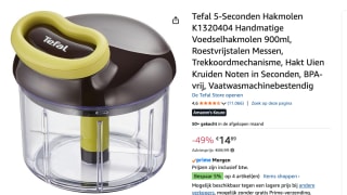 Tefal 5 Second Chopper K1320404 - Hakmolen voor €14,89 bij Amazon
