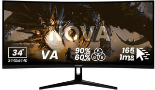 Arozzi Nova 34" Monitor Gaming Curvo VA UWQHD 3440×1440, 165 Hz, 1 ms por 273.80€