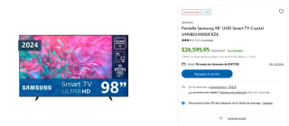 Pantalla Samsung 98" UHD por $26,596 | Sam's Club