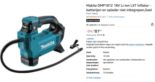 Makita DMP181Z Accu Luchtpomp 18V Basic Body voor €87,51 bij Amazon