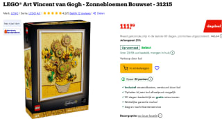LEGO® Art Vincent van Gogh - Zonnebloemen Bouwset voor €111,99 bij Bol