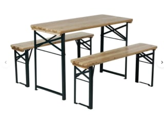 Inklapbare picknickset compact - bruin - set van 3 voor €49,50 bij Xenos