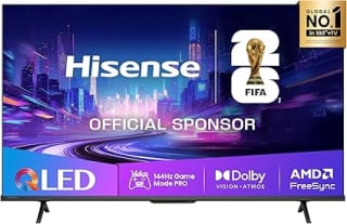 Hisense 43E7Q Pro QLED Smart TV 43 Pulgadas, Modo Juego 144 Hz Nativos por 329€